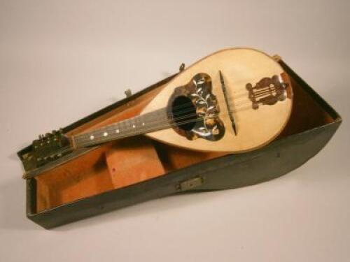 A Neapolitan rosewood and sycamore mandolin