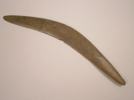 Tribal Art. An Australian Aboriginal boomerang