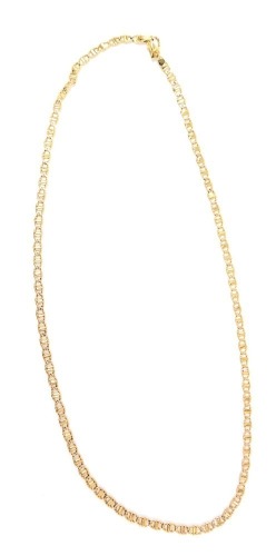 A 9ct gold fancy link neck chain, on a lobster claw clasp, 11.2g.