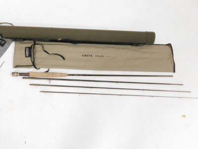 A Greys Streamflex 10ft #5 four piece fly fishing rod, with case and tube, together with a Greys Pilgrim 9ft #6/7 four piece fly fishing rod, with case and tube. - 3