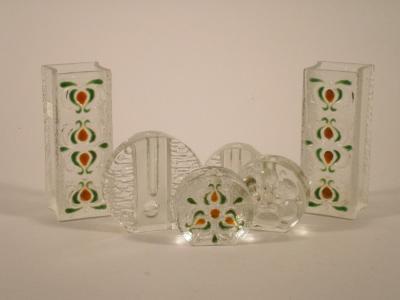 Six items of 1970's Walther glass from West Germany