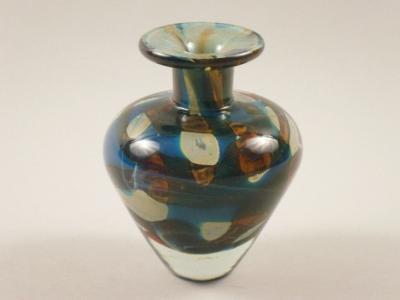 A Mdina glass bottle shaped vase