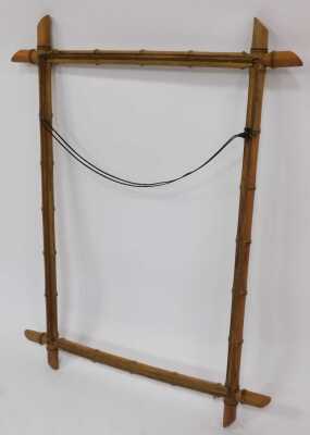 A 19thC simulated bamboo tapestry frame, 102cm x 75cm. - 2