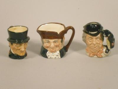 Three miniature Royal Doulton character jugs