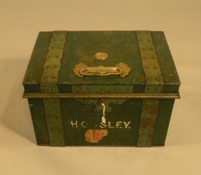 A banker's safety trunk or strong box