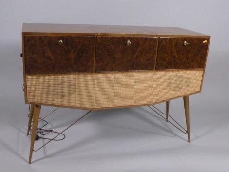 A HMV 1960s walnut veneered radiogram