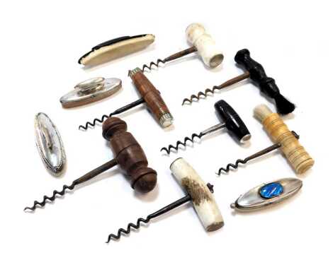 Various assorted corkscrews, to include ebonised and stainless steel handled, nail buffers, etc.