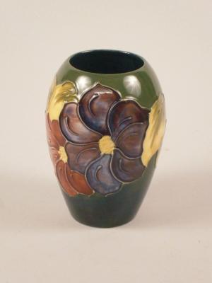 A Moorcroft Anemone pattern bullet shaped vase