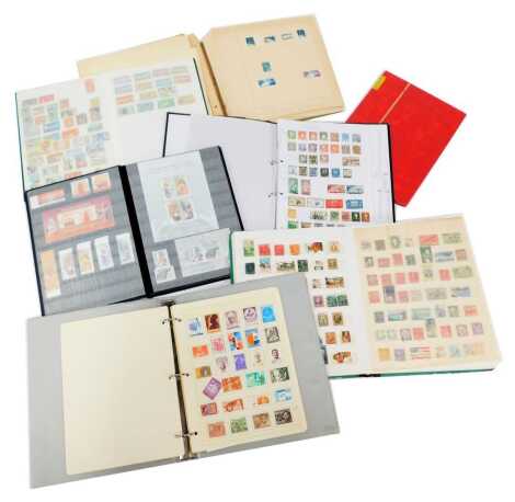 Philately. British Empire and Commonwealth, including India, Cayman Islands, Borneo, Sarawak, and Malta, together with world stamps, in seven albums and stock books.