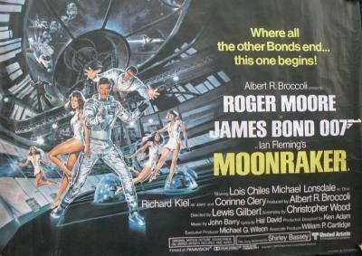 An original film poster for the James Bond film Moonraker