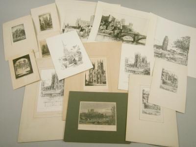 Various early 20thC etchings