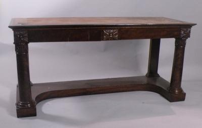 A mid 19thC French mahogany console table