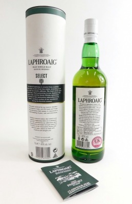 A bottle of Laphroaig Islay single malt select whisky. - 2