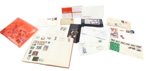 A Royal mail stamp album, various loose stamps, etc.