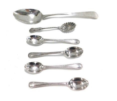 Various 18thC and later spoons, 4.4oz.