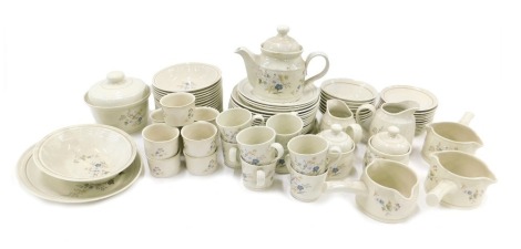 A quantity of Royal Doulton Fairford pattern tea and dinner ware, to include teapot, covered sugar bowl, tureen and cover, etc.