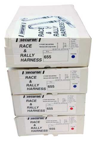 Securon race and rally harnesses, part number 655 and eye bolts. (a quantity)