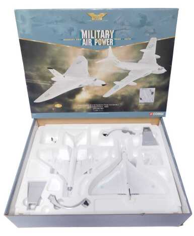 A Corgi Aviation Archive Military Air Power 1:44 scale two plane set, AA99134 Avro Vulcan B2 and Handley Page Victor B2 V Bomber Force, 1963, boxed.