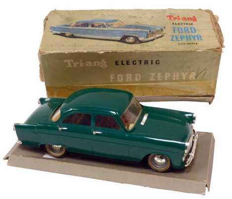 A boxed Tri-ang electric Ford Zephyr, 1:20 scale. (AF)