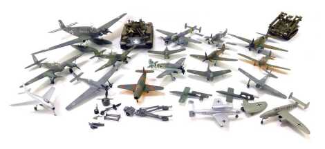 Built model kits, including Junkers JU52/3MW, M42 Duster, M557, Vultee Vengeance mark 2, etc. (2 trays)