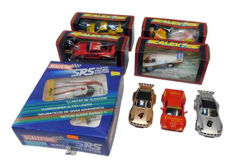 Scalextric slot cars, including C449 Porsche 959, C429 RS200, Scalextric C125 Porsche, Scalextric 4075 Ferrari GTO, C016 Lancia LC2, etc. (1 tray)