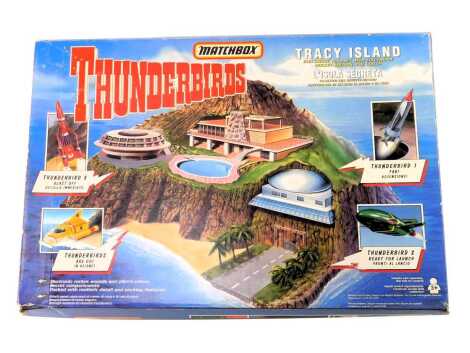 A Matchbox Thunderbirds Tracy Island electronic play set, boxed.