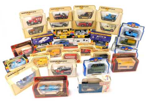 Burago Matchbox and other diecast vehicles, boxed, including Allis Editions J2 Van Matchbox Police, Burago Audi Quattro GT, Burago R5 Turbo Elf, Burago Lancia Beta Martini, Burago Lancia Stratos VSD, etc. (1 box)