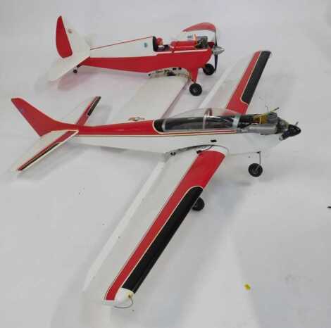 Two kit built RC planes, including Futaba Radio Gear and Futaba and Tower Pro Servos. (2)