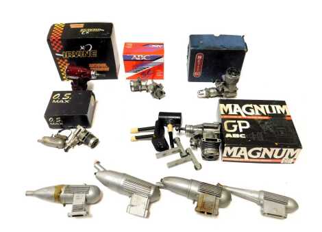 RC Engines, including an OS Max 20, Irvine model engine, SC Model Engines, etc. (1 tray)