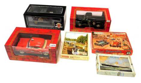 Mira and Motor City Classics diecast cars, including 1931 Ford Model A, Mira Chevrolet pickup truck 1953, and a Mira 1965 Buick Century San Francisco Fire Department car.