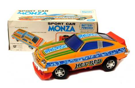 An Alps battery operated Monza sports car, boxed.