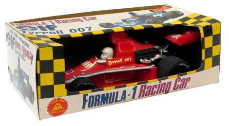 An Alps battery powered ELF Formula 1 racing car Tyrell 007 number 6, boxed.