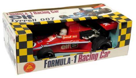 An Alps battery powered ELF Formula 1 racing car Tyrell 007 number 6, boxed.