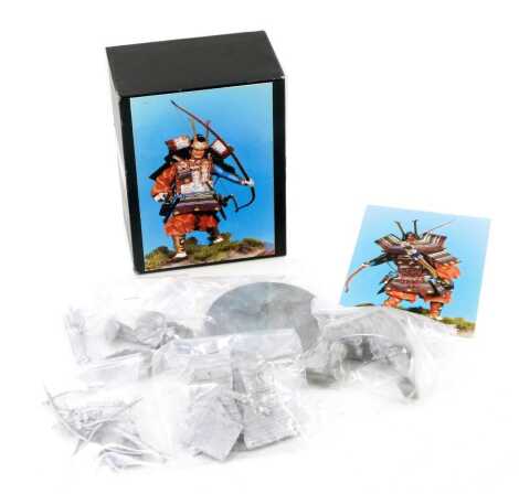 A model kit for a 12th/13th Century Taisho Samurai Japanese Commander, unassembled.