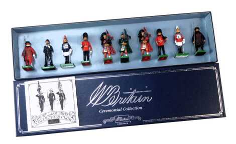 A W Britain lead solider set, All of the Queen's Men, Ceremonial Collection, 00093, boxed.