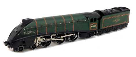 A Hornby Dublo three rail class A4 locomotive Mallard, 4-6-2, 60022, in BR lined green.