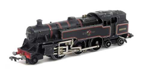 BR Standard tank locomotive, 2-6-4T, 80033, in BR lined black.