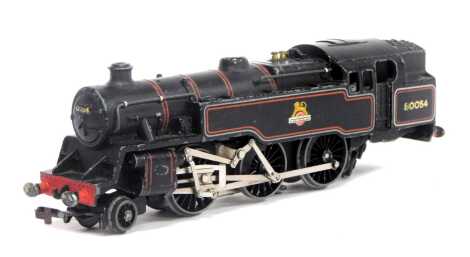 A Hornby Dublo three rail standard class tank locomotive, 2-6-4, 80054, in BR lined black.