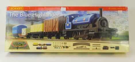 A Hornby OO gauge train set, The Blue Highlander, boxed.