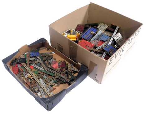 A quantity of loose Meccano. (2 boxes)