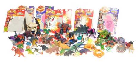 A group of Mighty Max figures, to include vehicles, dragon, figures, rat's head, etc. (1 box)