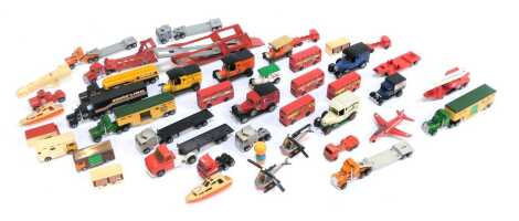 Matchbox diecast, to include 1912 Ford Model T, a Leyland Titan double decker bus, Matchbox trucks, articulated lorries, etc. (1 box)