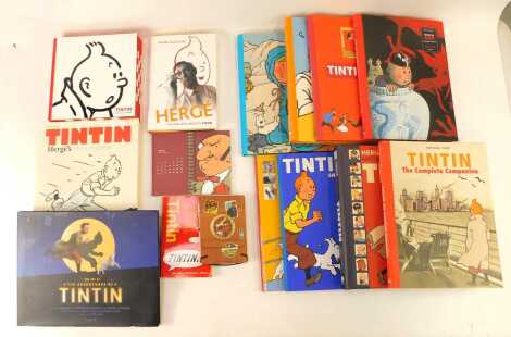 Various Tin-Tin books, to include Adventures of Tin-Tin At Sea, The Art of Herge Inventor of Tin-Tin, Tin-Tin and Snowy album 1, etc. (a quantity)