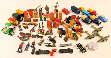 Various toys, to include diecast cars, Corgi, pewter model of a Viking long boat, diecast planes, etc. (1 box)