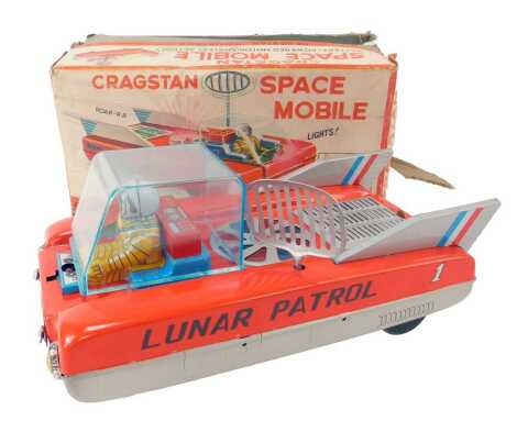 A Cragstan Japanese tinplate battery operated Spacemobile, 72840, boxed.