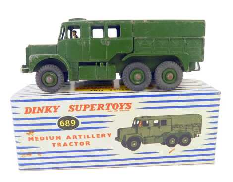 A Dinky Super Toys medium artillery tractor, 689, boxed.