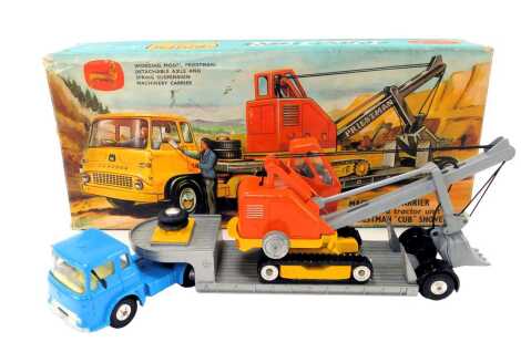 A Corgi Toys Machine Carrier Set, with Bedford Tractor Unit and Priestman Cub Shovel, No. 27, boxed.