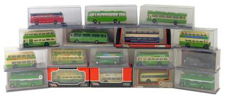 Original Omnibus Company diecast buses, to include a Leyland PD3 Queen Mary Southdown Motor Services, Bristol Lodekka FS Open Top, a Leyland PS1 Birch Brothers, Leyland PD3 Queen Mary, etc. (1 tray)