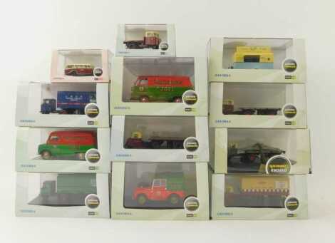 Oxford Commercials diecast vehicles, to include a Wall's Ice Cream mobile trailer, mechanical horse van trailer, GWR flatbed trailer, etc. (1 tray)