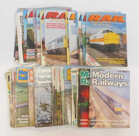 Various Rail Enthusiast magazines, predominantly from the 1980s.